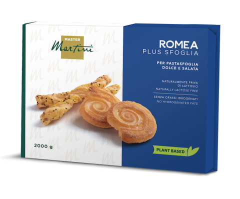 Master Martini Romea Plus Sfoglia 2000g: listové těsto palmiers a twisty, rostlinné a bez laktózy